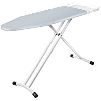 Polti Essential Tabla para planchar- superficie de trabajo reforzada y funda de algodón- Gris- Blanco- 46 x 13.5 x 177…